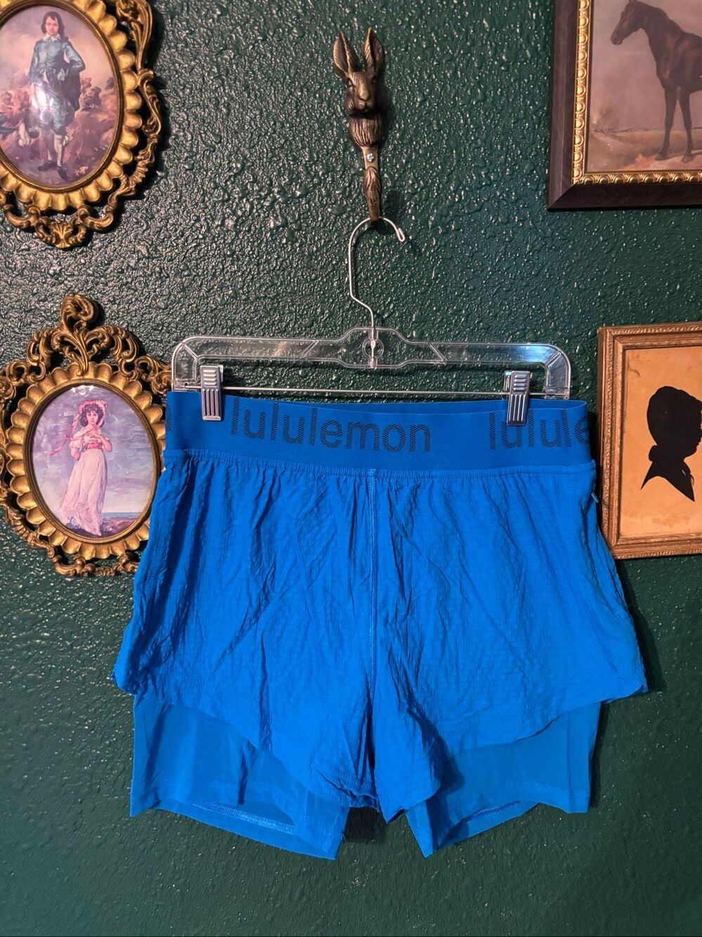 Lululemon Logo Waistband High-Rise Training Short Sz 10 Poolside